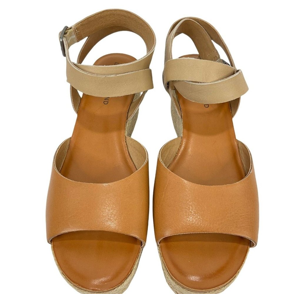Lucky Brand Shoes Women’s Sz 9.5 Ginny Platform Espadrille Sandal Caramel New - Picture 4 of 10